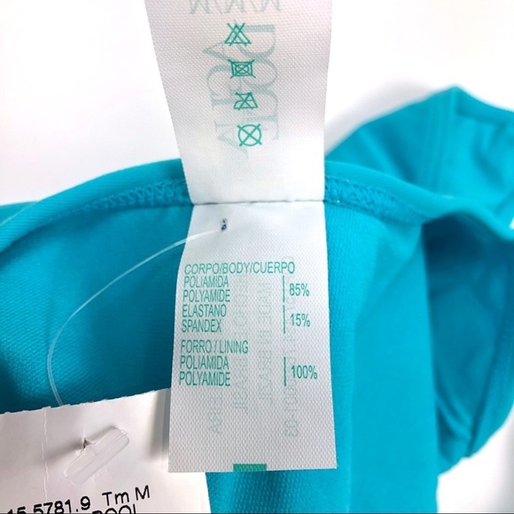 Agua Doce one piece swim suit plunge neck blue - Picture 5 of 6